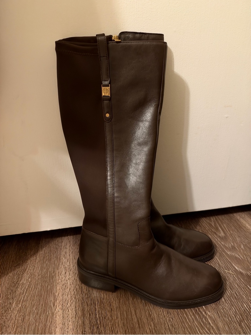 new Vicente Camuto Annota Knee High Women Leather Boots - Dark Brown sz 8 - Picture 3 of 5